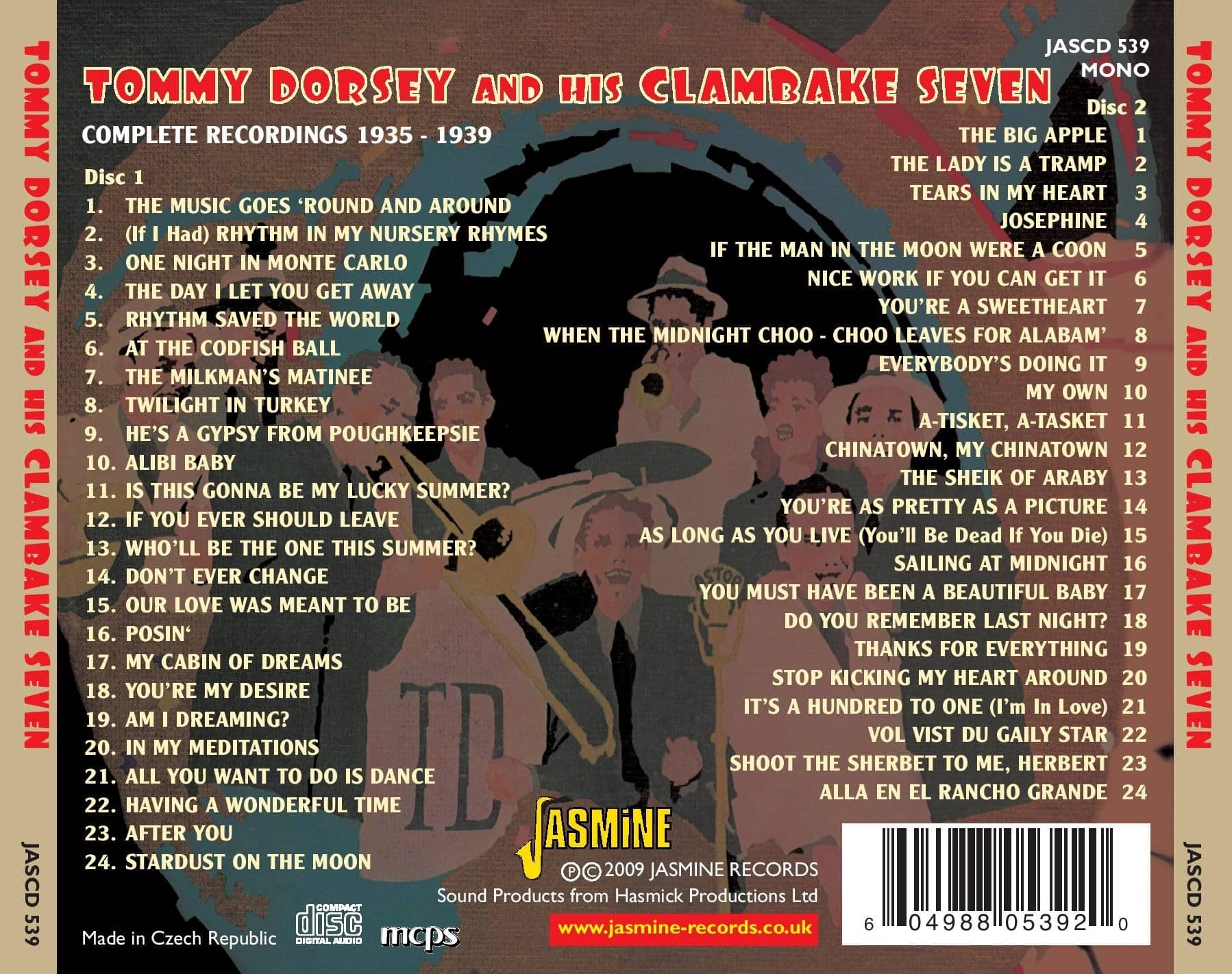 Tommy DORSEY & His Clambake Seven - Complete Recordings 1935 - 1939 - Image 2