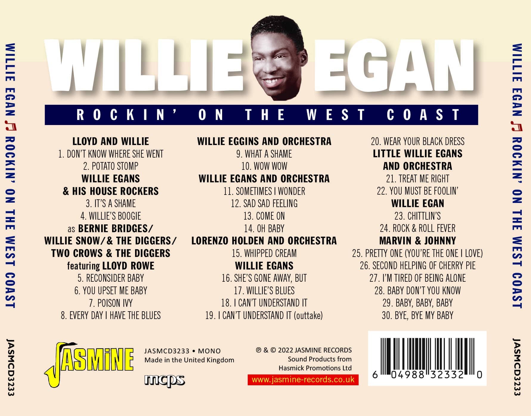 Willie EGAN Rockin' On The West Coast